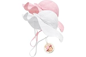 FURTALK Baby Girl Sun hat Summer Beach Hats with UPF 50+ Sun Protection Wide Brim Toddler Sun Hat Cap