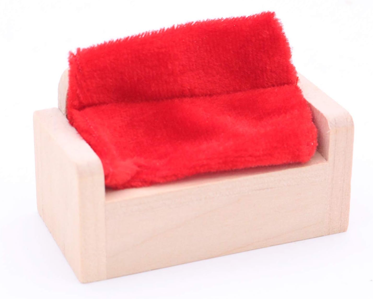 POFET Children Wooden Living Room Dollhouse Miniature Furnitures Sofa Cabinet Toy Set Doll Family Pretend Play Accessories - Image 4