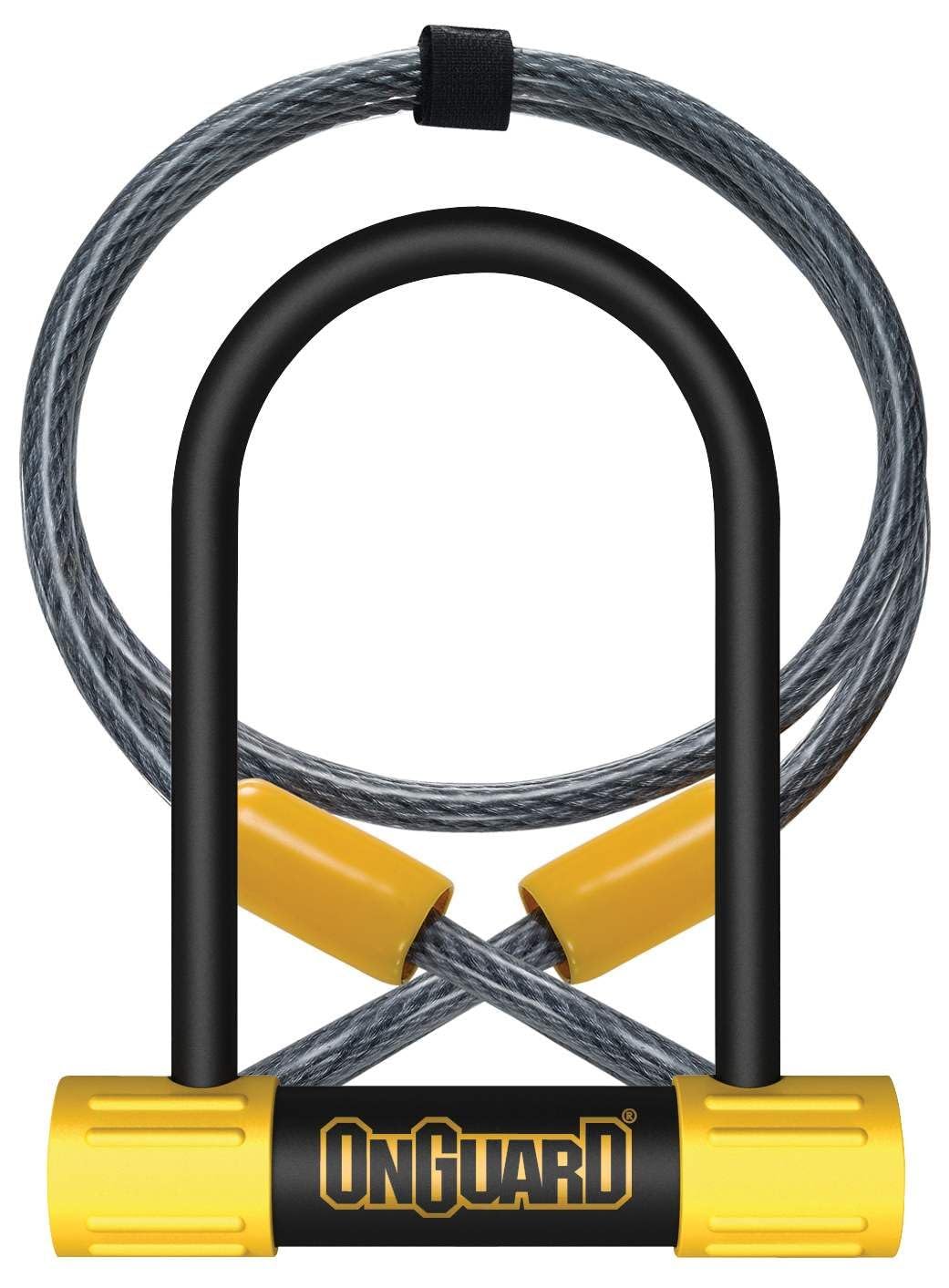 Onguard Bulldog 8015 Mini D-Lock 140mm, 13mm Diameter Shackle, Includes 120cmx10mm Looped Cable, Silver Sold Secure Rated