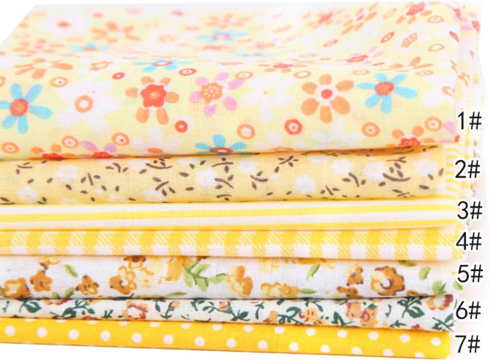 7Pcs/Set Printed Cotton Fabric Bundle Quilting Sewing