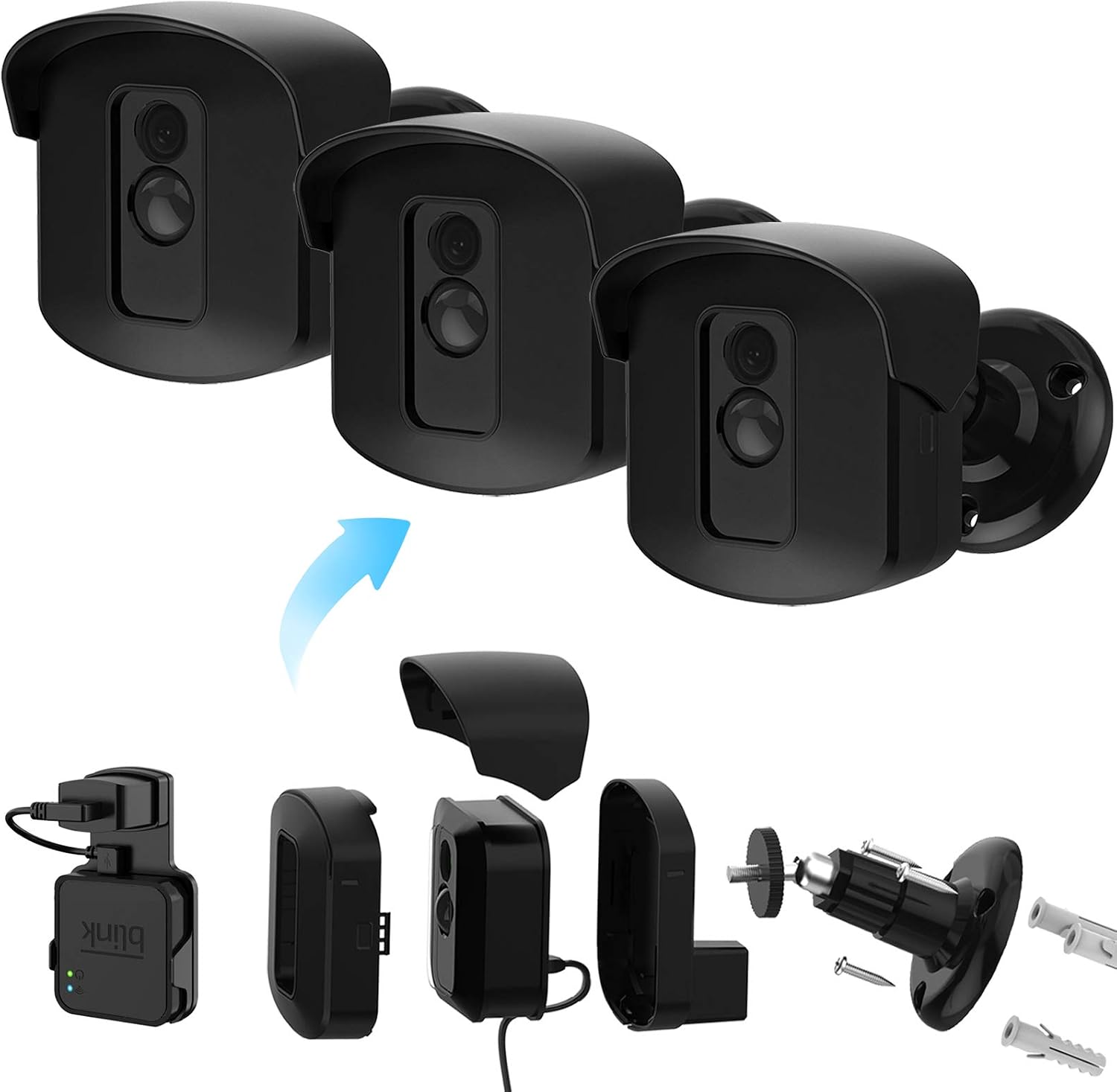4-Pack 360° Adjustable Wall Mount Brackets For Blink XT2 Indoor/Outdoor Cameras – Easy Install, Holder For Blink Cameras