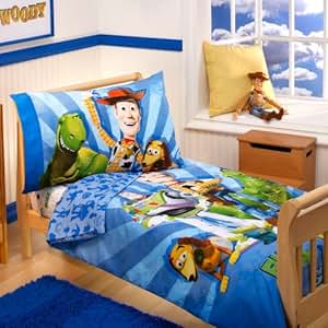 Amazon.com: Disney 4 Piece Toddler Bedding Set, Buzz, Woody and the Gang: Baby Amazon.com: Disney 4 Piece Toddler Bedding Set, Buzz, Woody and the Gang: Baby