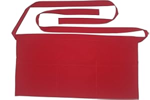 SEW UR LIFE Resist water 3 big Pockets Waist Server Apron Kitchen Restaurant Unisex Half Aprons