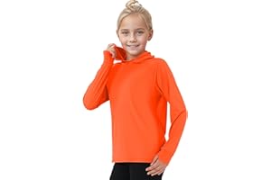 Somaibo Girls Rash Guard Shirts Boys Long Sleeve Quick Dry Swim Shirts UPF 50+ Sun Protection Hoodie for Kids