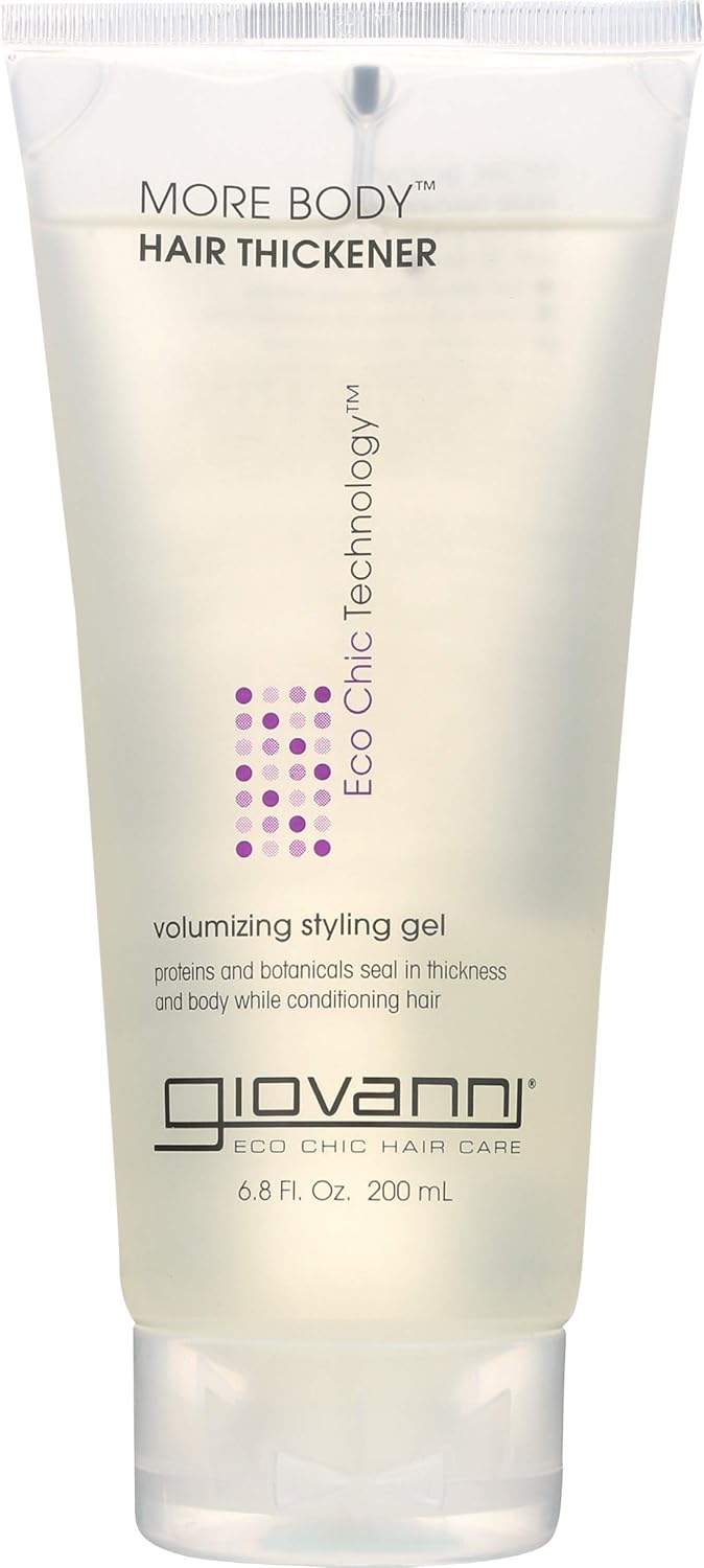 GIOVANNI COSMETICS More Body Hair Thickener Volumizing Styling GEL - More Body And Thickness Exactly Where You Need It And Want It (6.8 Ounce/200 Milliliter)