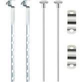 Enhon 2 Pack Universal Lavatory Pop Up Drain Lift Rod, Linkage, and Spring Clip Kit, Compatible with PF0906-CH, Bathroom Sink Stopper Pull Pivot Rod Assembly