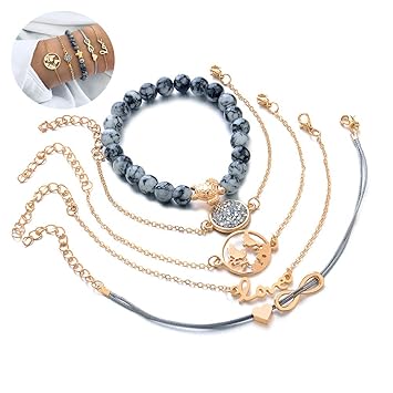 Liebe Einstellbare Unendlichkeit Weltkarte Schildkröte Perlen verziert Armband Endless Love Symbol Charm Armband 5 PC