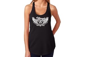 BIKER LIFE CLOTHING Ladies Jr. Cut 2023 Sturgis Motorcycle Rally Love Wings Racerback Tank Top