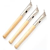 BLLNDX 3PCS Batik Pen Set Stainless Steel Stamping Pen 6x20CM Clay Sculpting Pottery Clay DIY Art Painting Tools Set for Ceramic Clay Fabric Painting Tools