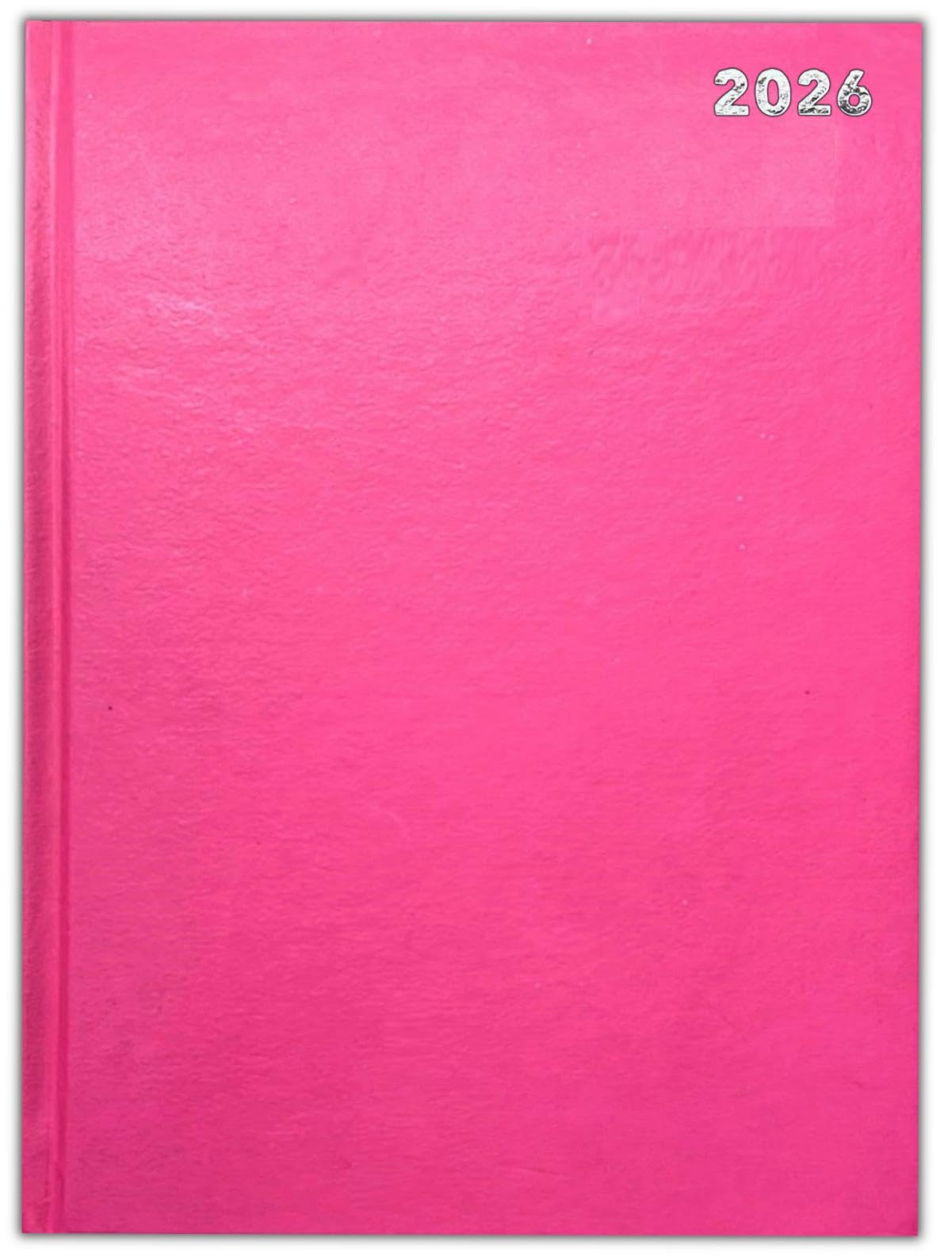 PaulStore 2026 A4 / A5 / A6 Diary Day to Page or Week to View Desk Diary Hard Back Casebound Back Cover (Pink, A4 Dap)