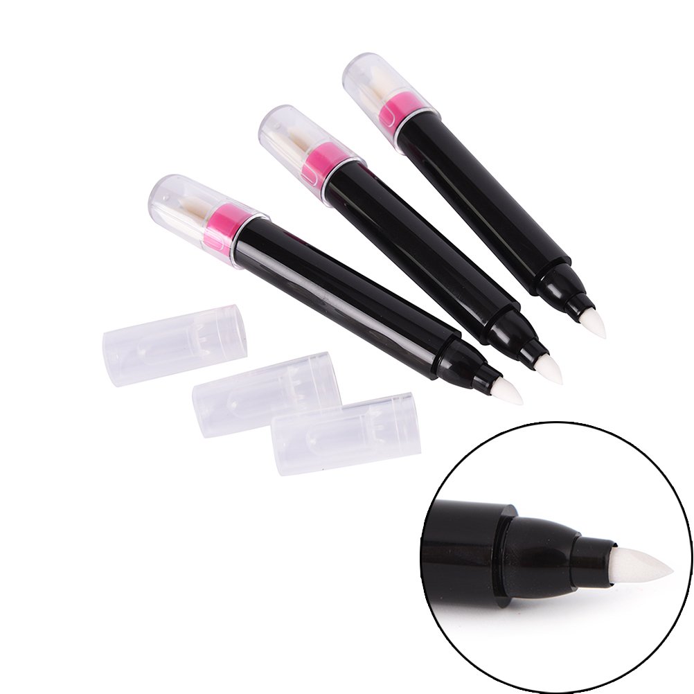 Coobbar 3pcs Nail Polish Corrector Removal Pen With 3pcs Replacement Tips Nail Art Polish Cleanser Remover : Beauty