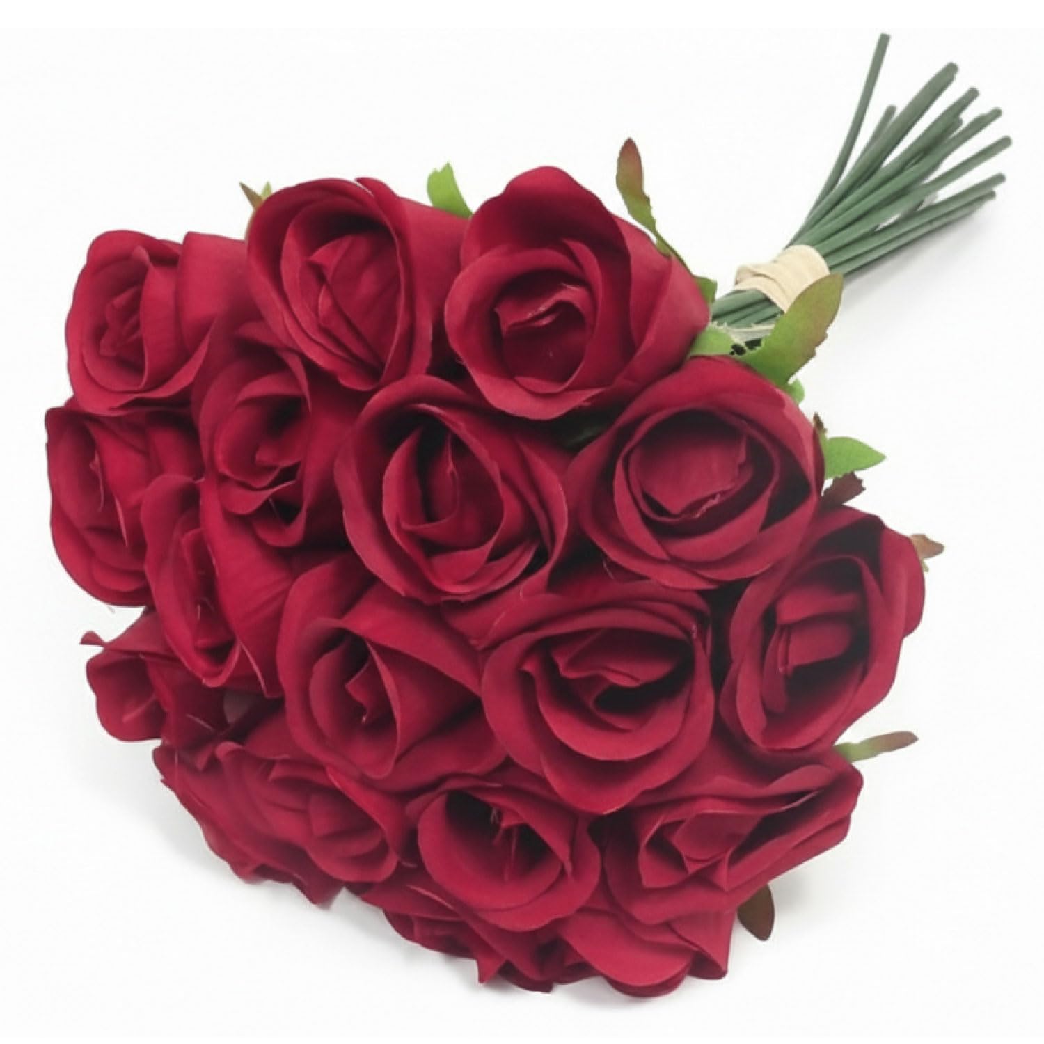 A1-Homes Artificial Roses, Bundle of 18 Artificial Red Roses, 30cm Bunch of Fake Flowers for Decoration, Artificial Flowers for Outdoor & Indoor Events Wedding Party Home Decoration