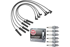 HIKARU PARTS Ignition Wire Set 3144 & 6 NGK Spark Plug Compatible With Buick LeSabre Oldsmobile Intrigue Pontiac Lucerne Park Avenue Regal Impala Lumina Monte Carlo Bonneville 3.8 V6 1996-2008
