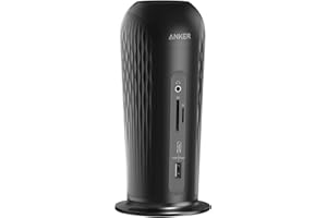 Anker Docking Station, PowerExpand 12-in-1 USB-C PD Media Dock, 60W Power Delivery, 4K HDMI and DP, 2 USB-C Charging Ports, 1 USB-C and 3 USB-A 3.0 Data Ports, SD and TF Slots, Gigabit Ethernet, Audio