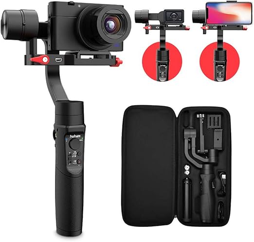 Amazon Hohem スマホジンバル Iphoneジンバル スタビライザー 3軸 雲台 手持ちジンバル 折りたたみ式 操作簡単 超軽量 手振れ防止 颜追跡 美顔効果 ローアングル撮影 タイムラプス パノラマ動画 インセプション効果ドリーズーム 自撮り ライブ配信 豊富なフィルター
