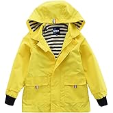 M2C Boys Girls Hooded Cotton Lined Rain Jacket Light Windbreaker