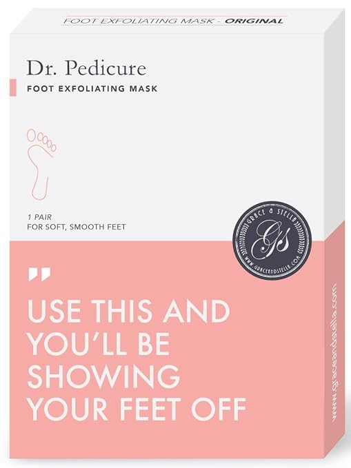 BEST Dr. Pedicure Foot Exfoliation Peeling Mask | For Baby Smooth Soft Feet, Dry Dead Skin Natural Treatment, Repair Rough Heels, Callus Remover, Soak Socks Booties, Get Gentle Feet, XL (1 Pair)