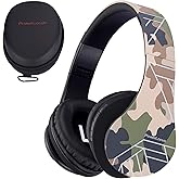 PowerLocus Kids Headphones Over-Ear, Bluetooth Wireless Headphones for Kids,with Microphone, Safe 85DB Volume Limited, Foldable with Carry Case, Audio Cable, Micro SD mode for Online Classes,PC,Phones