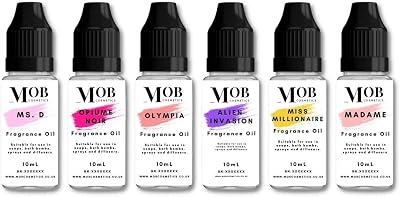 QEEROYO 6x10mL Designer Fragrance Oils Concentrated Soap Bath Bomb Diffuser