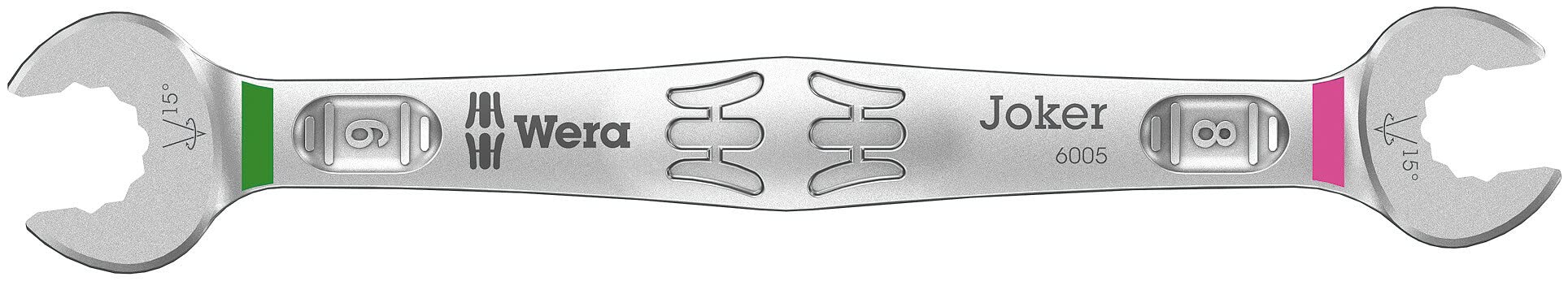 Wera 6005 Joker Double Open-Ended Wrenches, 8 x 9 x 122.2 mm - 05020311001