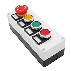 TWTADE/Red Yellow Green Momentary Switch, Red