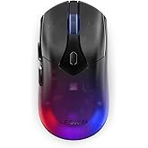 Lenovo Legion M410 Wireless RGB Gaming Mouse – 6 Button Palm Grip Mouse with 16,000 DPI, 53 Hour Rechargeable Battery, 2-Zone RGB Lighting, NVIDIA Reflex Compatible