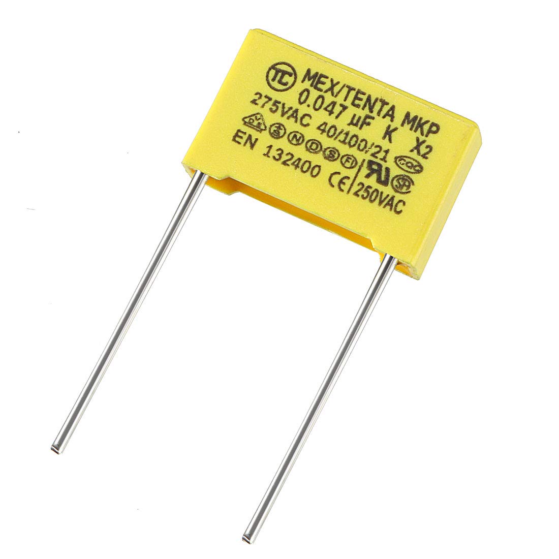 sourcing map Safety Capacitors Polypropylene Film 0.047uF 275VAC X2 MKP 13.5mm Pin Pitch 5 Pcs