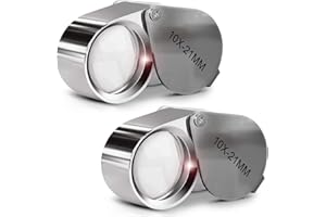 Noa Store 10X Jewelers Loupes Magnifier - Set of 2 Jewelers Loop Magnifier - Pcket Magnifying Eye Loop Photographer loupe 10X