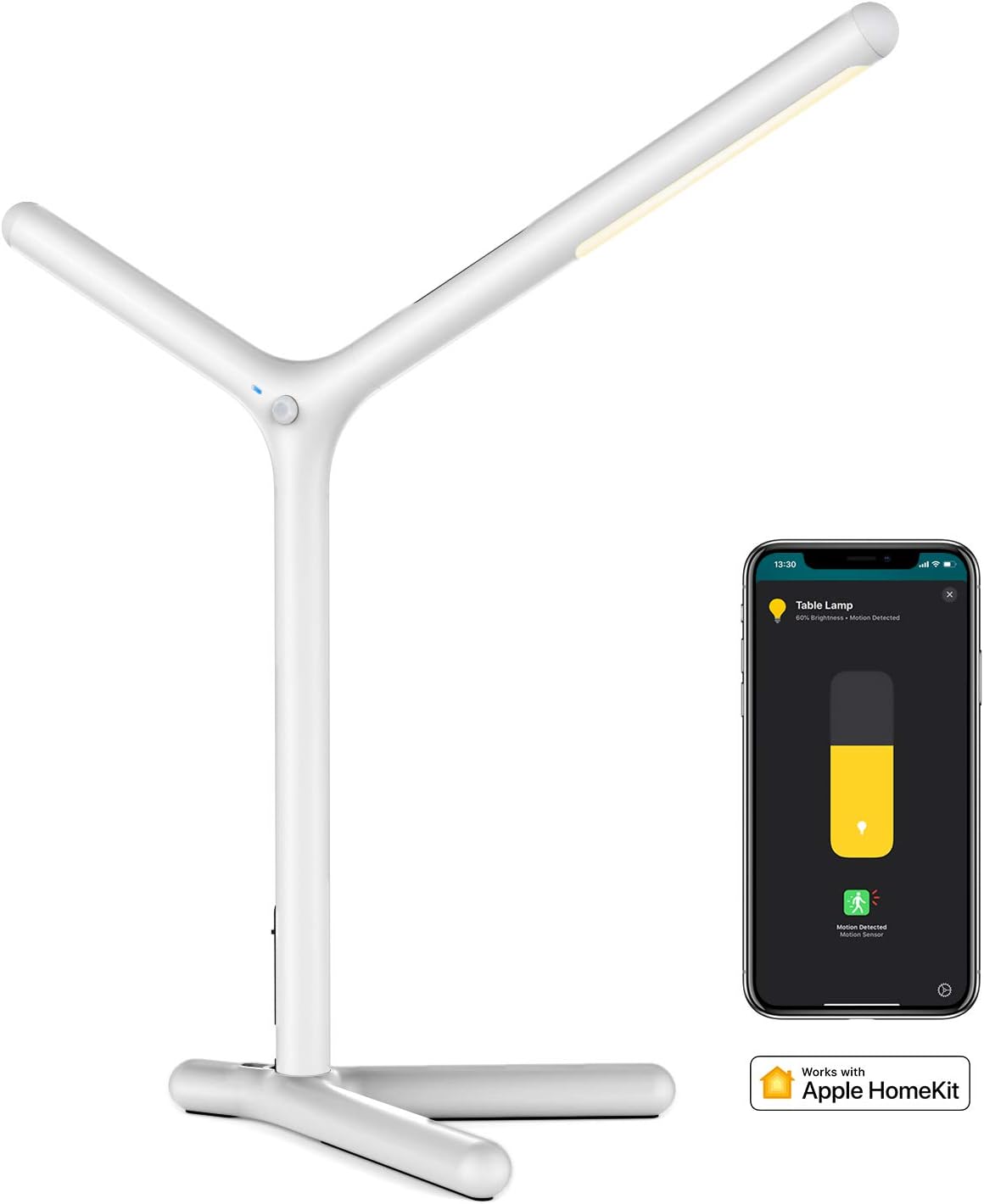 iHaper DL1 Smart Desk Lamp - 7W LED Smart Table Lamp, Dimmable Warm White, Eye-Caring Reading Lamp, Support Siri Voice Control (no hub Required)