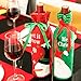 4pcs Christmas Wine Bottle Covers Bags,CHFUN Snowman and Santa Claus Wine Bottle Bag for Table Holiday Decorations