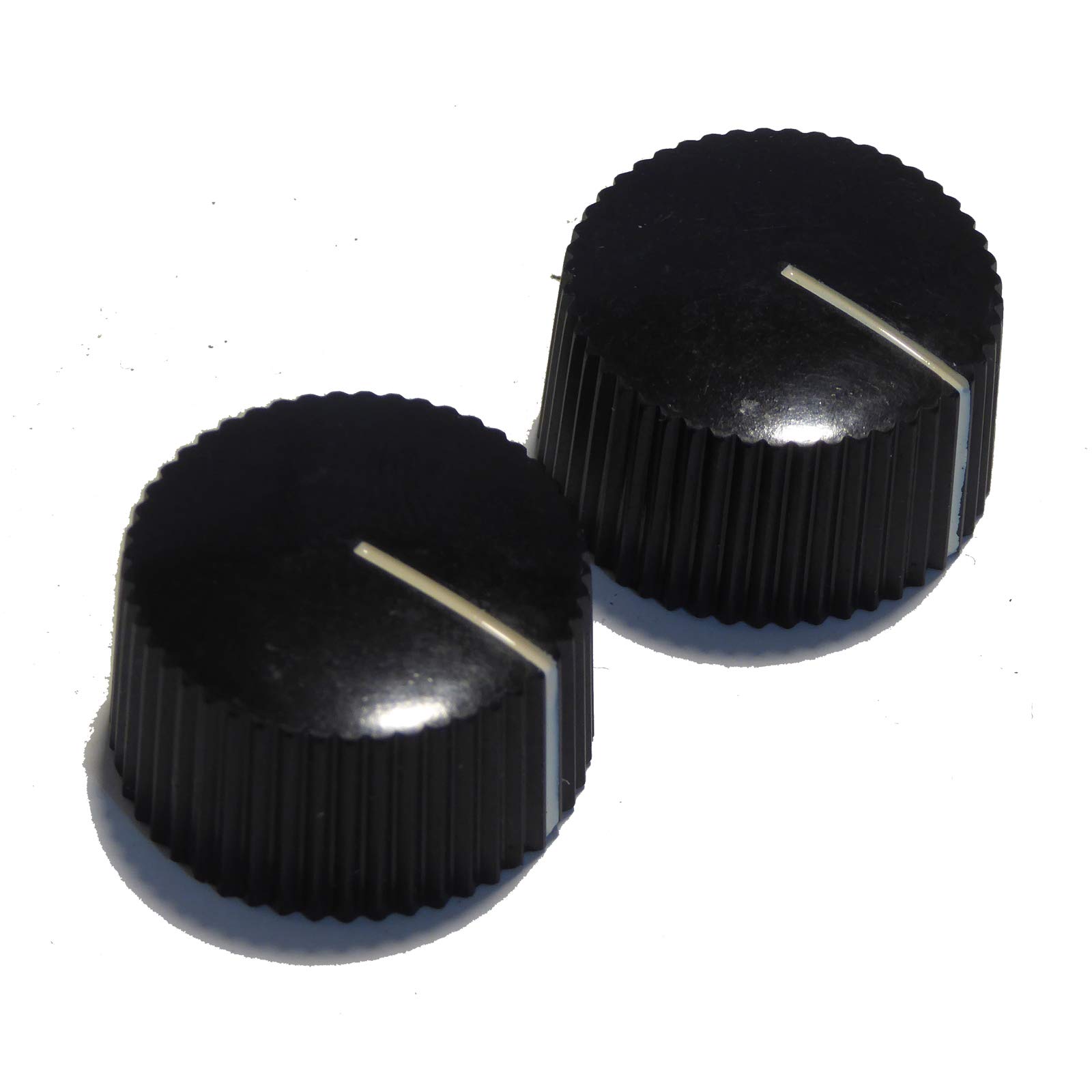 Pair of Black Vintage Melamine Guitar knobs