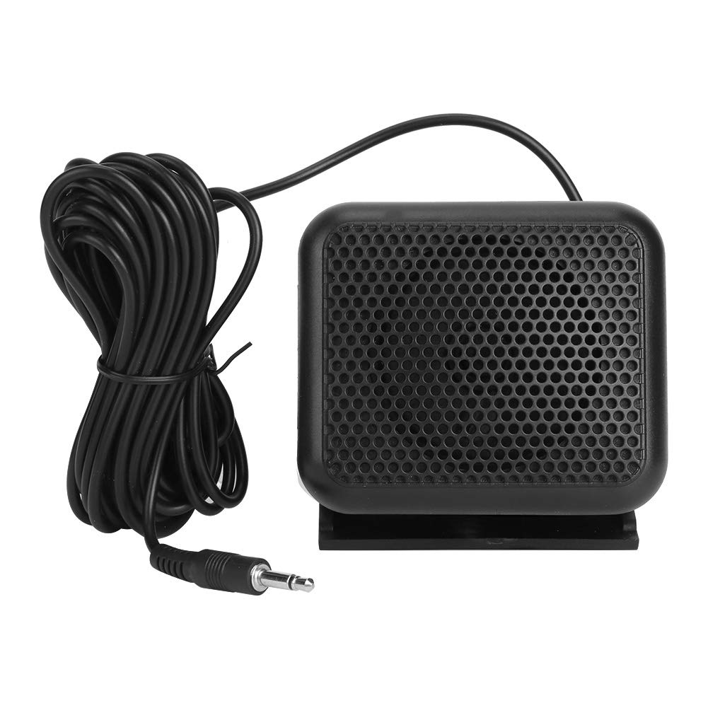 TOWEBOORY External Speaker, Rectangular External Communications Speaker Mini NSP-100 Two-Way Radio CB Car Radio Wired Mini Speaker for Yaesu Ft-847 Ft-920 Ft-950 Ft-2000 (10.5 * 9 * 7cm)