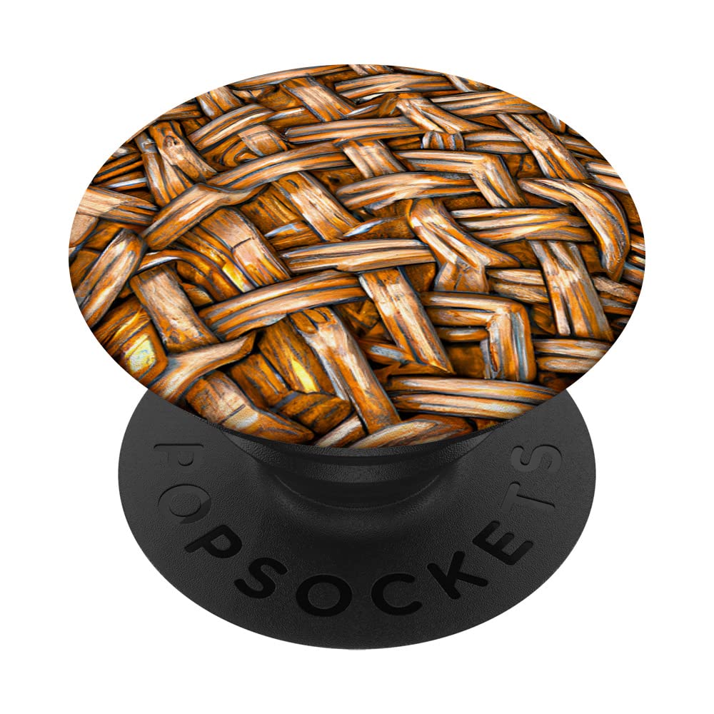 Drawing of Vintage Rattan Style PopSockets Swappable PopGrip