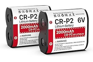 TQTHL 2-Pack CR-P2 Batteries, 6V Lithium Photo Battery Replaces 223A DL223A EL223AP