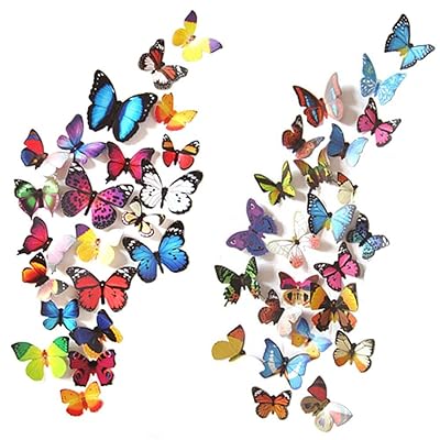 Download Buy 100 Pcs Butterfly Wall Stickers 3d Butterflies Decor Dragonfly Butterfly Decals For Removable Mural Stickers Home Kids Bedroom Nursery Decoration Online In Indonesia B08tws5zs2
