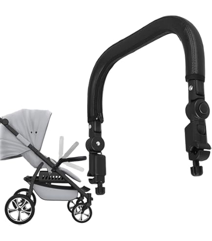 Kisangel Baby Stroller Bumper Bar Replacement Adjustable PU Leather