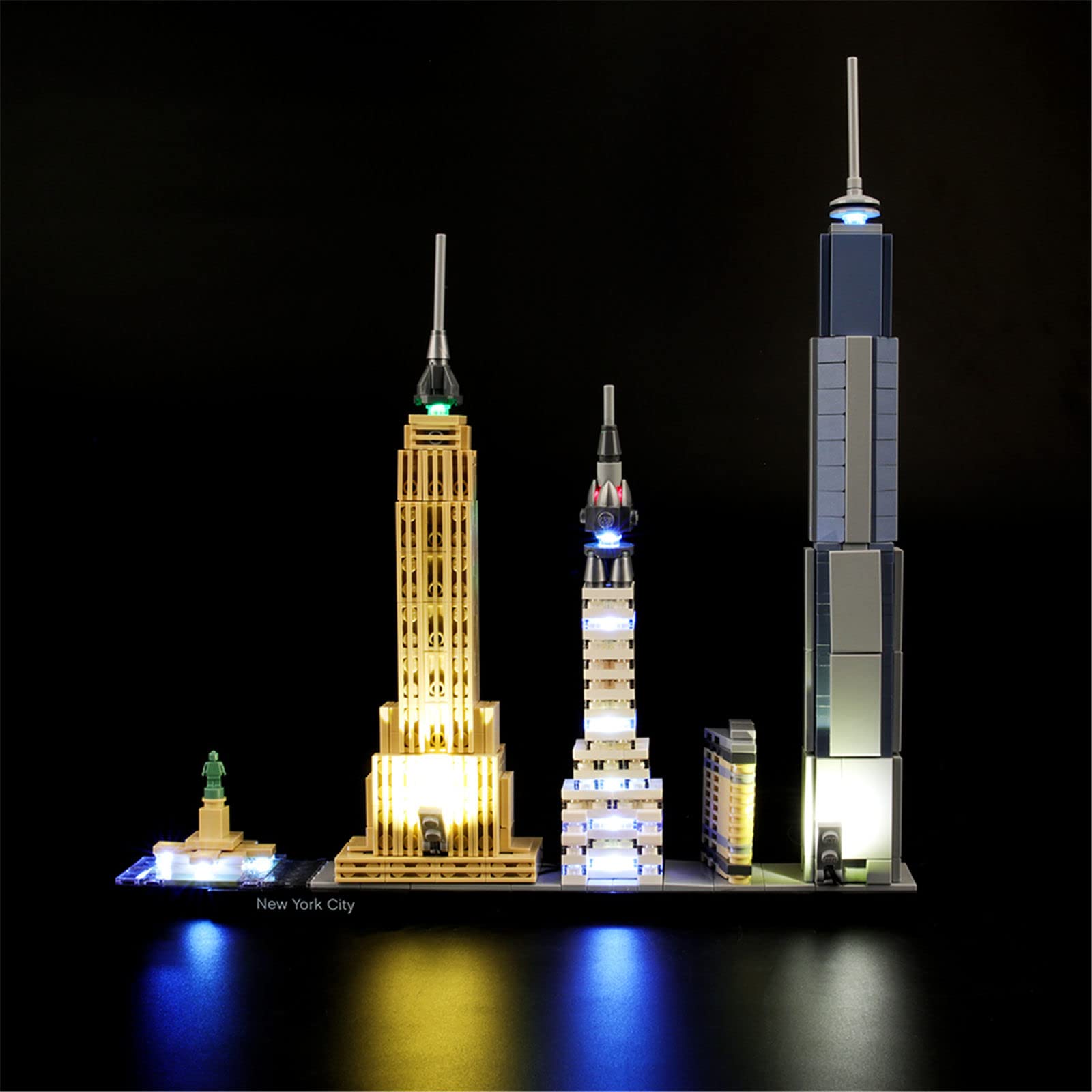 MENZAVA LED Light Set Compatible with LEGO 21028 New York City Architecture Building Blocks Model - Model Set NOT Included