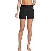Lands' End Women's 3" Quick Dry Elastic Waist Board Shorts Swim Cover-up Shorts with Panty