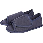 Urbancolor Women Adjustable Indoor Slippers Memory Foam House Shoes Open Toe Diabetic Slipper Arthritis Edema Extra Wide Shoes