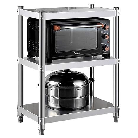 ZAQI Mini Nevera y microondas, Estante de la Cocina Planta ...