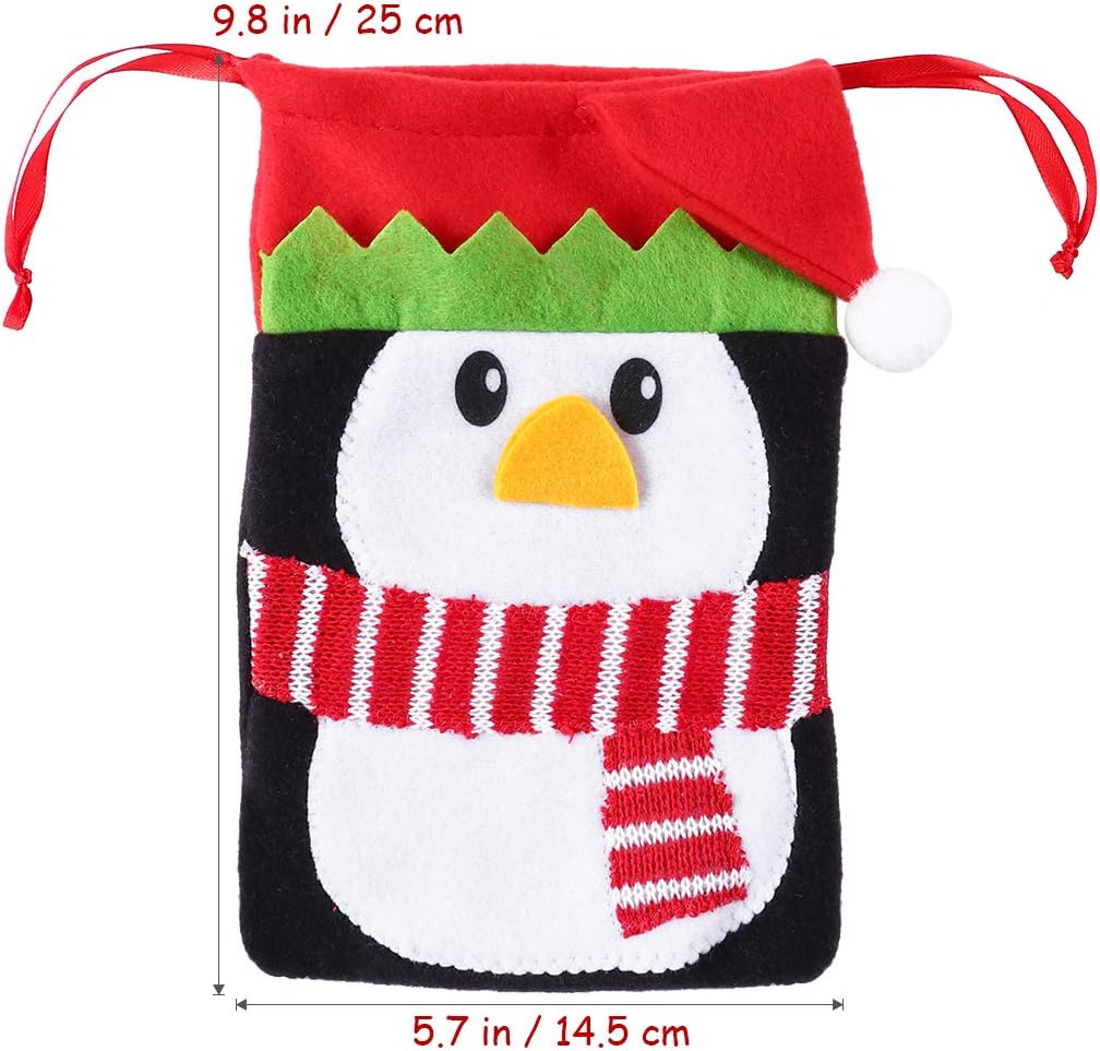 12Pcs Christmas Drawstring Gift Wrapping Bags Pouches, Small Gift Bags - Image 5