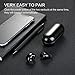 True Wireless Earbuds, Kissral TWS Stereo Bluetooth Headphones with Built-in HD Mic and Charging Case for iPhone and Android - Black