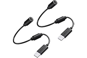 2 Pack USB Breakaway Cable Replacement – Durable Adapter for Seamless Gaming Connectivity with Xbox 360 Wired Controllers, Lo