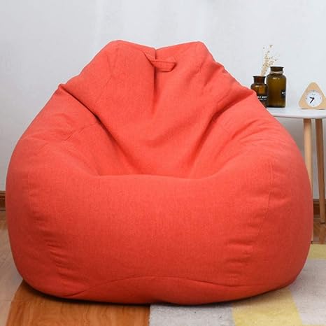 Amazon ビーズクッション カバーのみ 大人 子供 クッションソファ カバー 替えカバー おしゃれ ミニ オレンジ 模様替え 洗い替え 綿麻製 100 1h 丈夫 洗える 人をダメにするクッション カバー 専用カバー 替えカバー カバーのみ プレゼント 座椅子 オンライン通販