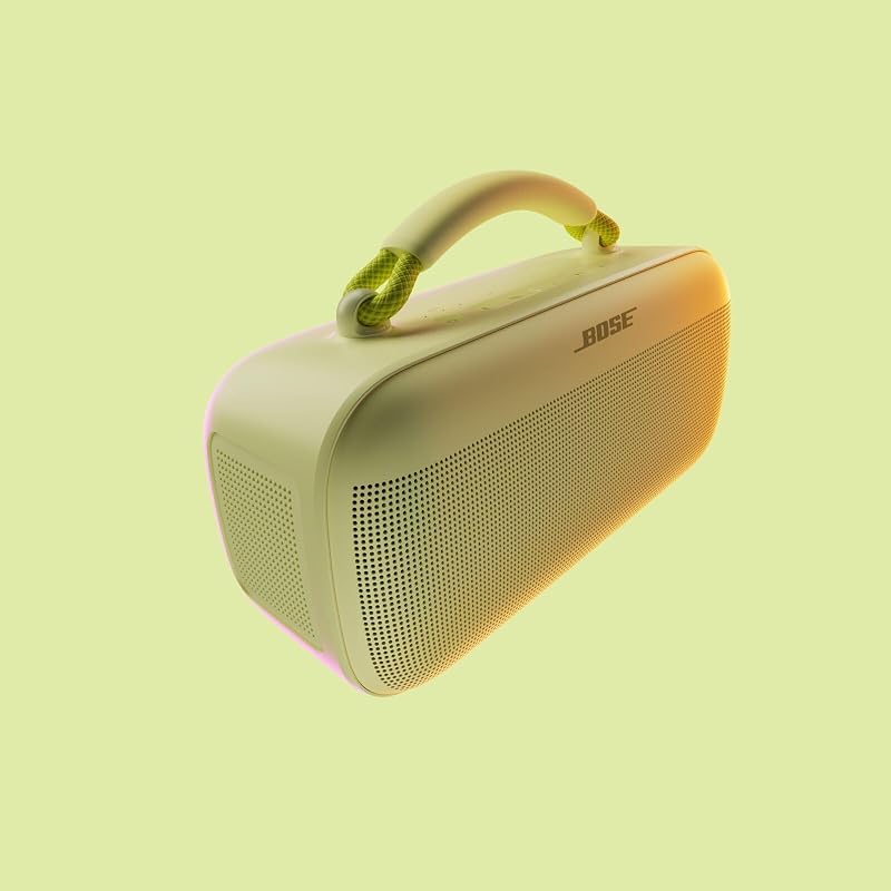 Soundlink Max, Enceinte Bluetooth étanche, et puissante Rechargeable avec Jusqu’à 20 Heures d’autonomie, USB-C, Enceinte avec entrée auxiliaire 3,5 mm intégrée, Jaune Citron - édition limitée