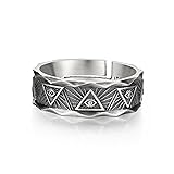 Crymystal Eye of God Finger Ring for Men Punk Eye