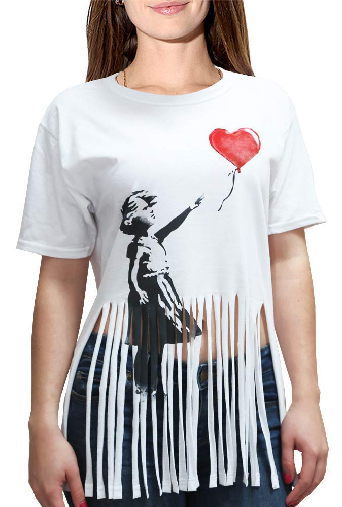 Amazon Com Banksy Shredded Shirt Banksy Girl With Balloon Shirt Girl With Balloon Shirt Shredded Banksy Shirt Handmade