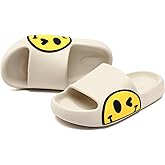 Uonesone Slides Sandals for Kids,Girls Shower Shoes,Boys Cloud Slides Non slip Quick Dry Bedroom Shoes Indoor Outdoor Open Toe Spa Bath Pool Gym House Casual House Slippers