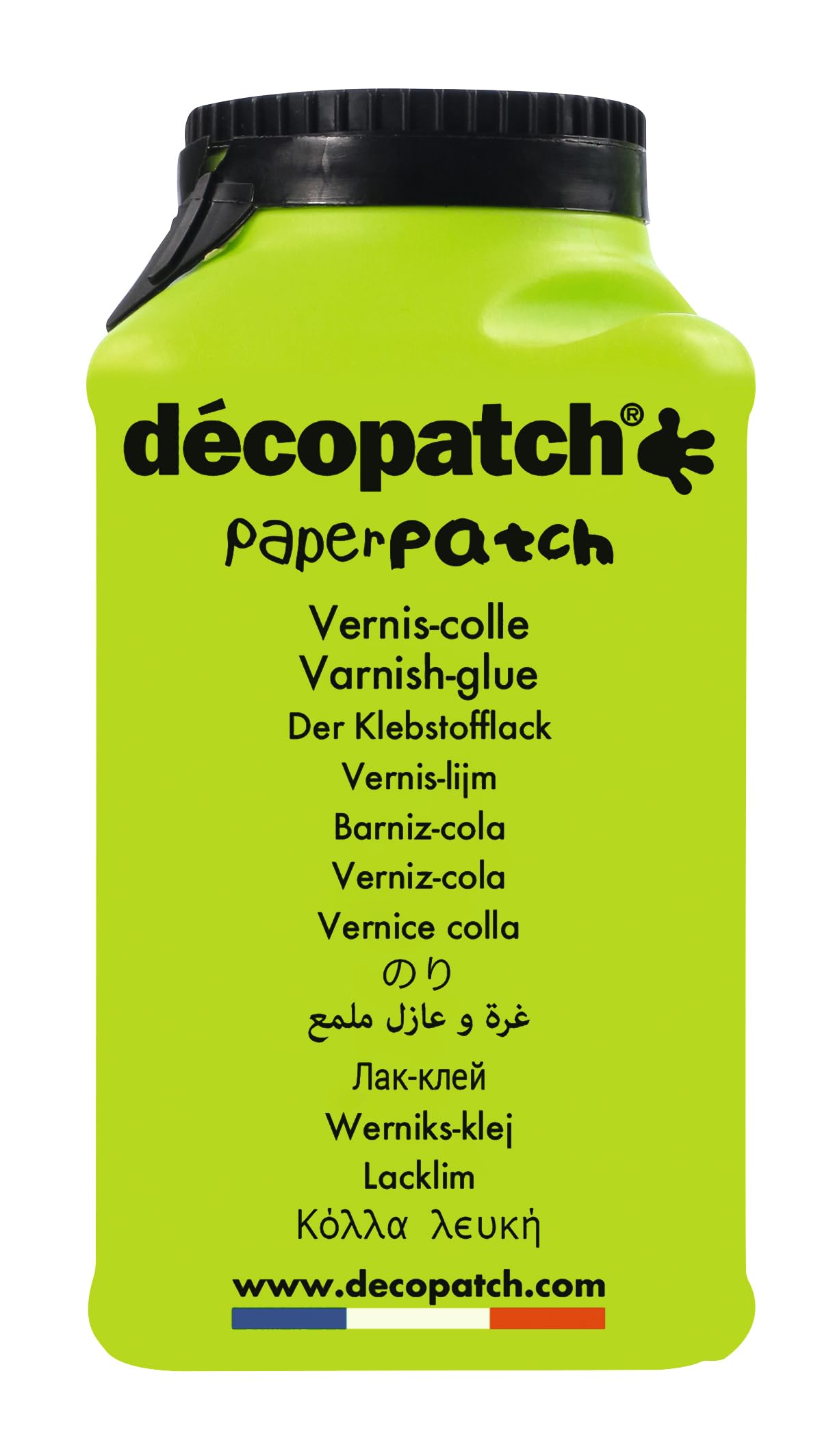 Décopatch - Ref PP300AO - PaperPatch Glossy Glue - 300g Tub - Formualted with Varnish, No Pull-In or Crinkle, Child Safe & Food Safe, Suitable for Wood, Metal, Plastic & More.