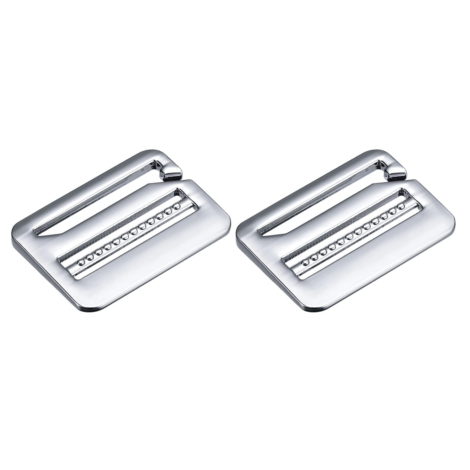 Uxcell Metal Ladder G-Hook Adjuster Slide Buckle, 2pcs 32mm(1-1/4") Inner Width for Webbing Backpack Strap, Silver Tone